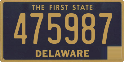 DE license plate 475987