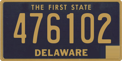 DE license plate 476102