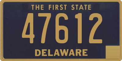 DE license plate 47612