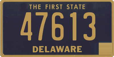 DE license plate 47613