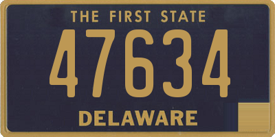 DE license plate 47634