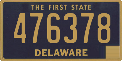 DE license plate 476378