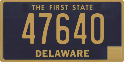 DE license plate 47640