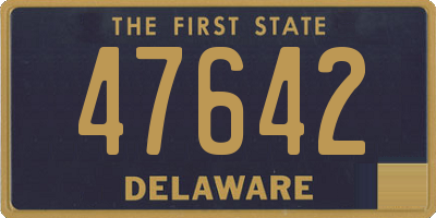 DE license plate 47642