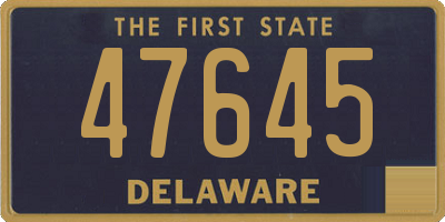 DE license plate 47645