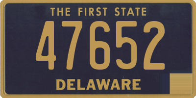 DE license plate 47652