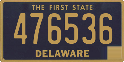DE license plate 476536