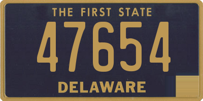 DE license plate 47654