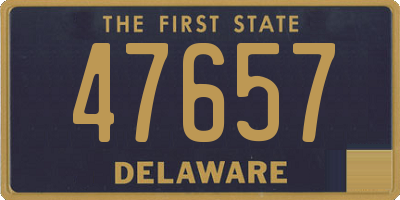 DE license plate 47657