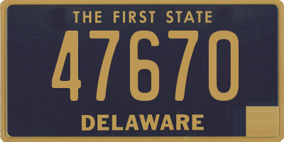 DE license plate 47670