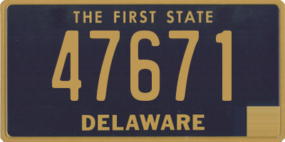 DE license plate 47671