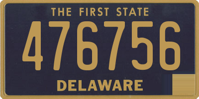DE license plate 476756