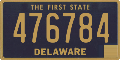 DE license plate 476784