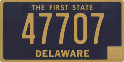 DE license plate 47707