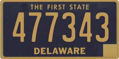 DE license plate 477343