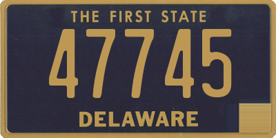 DE license plate 47745