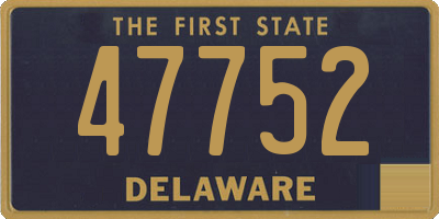 DE license plate 47752