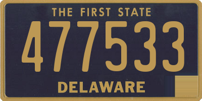 DE license plate 477533