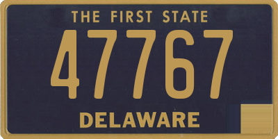 DE license plate 47767