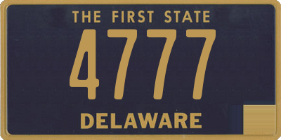 DE license plate 4777