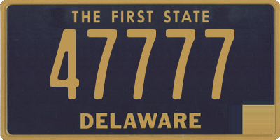 DE license plate 47777