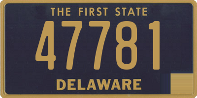 DE license plate 47781