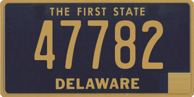 DE license plate 47782