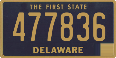 DE license plate 477836