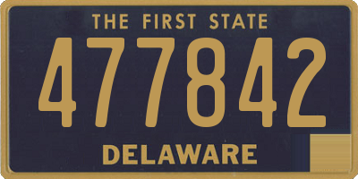 DE license plate 477842