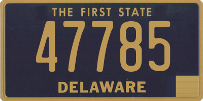 DE license plate 47785