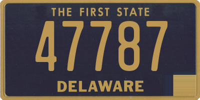 DE license plate 47787