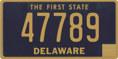 DE license plate 47789