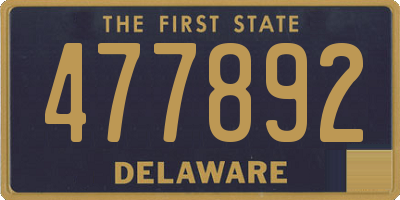 DE license plate 477892