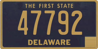 DE license plate 47792