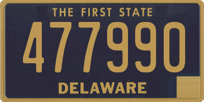 DE license plate 477990