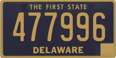 DE license plate 477996