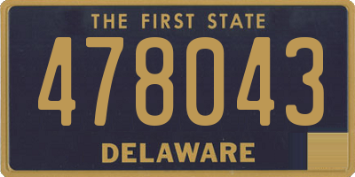 DE license plate 478043