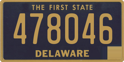 DE license plate 478046