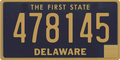 DE license plate 478145