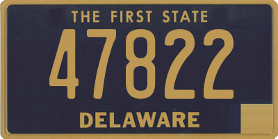 DE license plate 47822