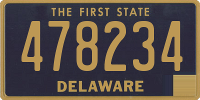 DE license plate 478234