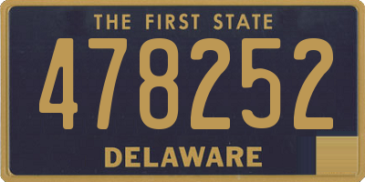 DE license plate 478252