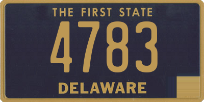 DE license plate 4783