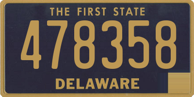 DE license plate 478358