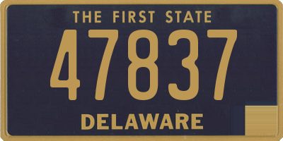 DE license plate 47837