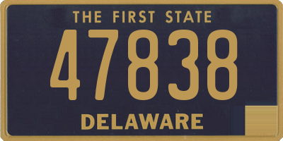 DE license plate 47838