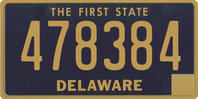 DE license plate 478384
