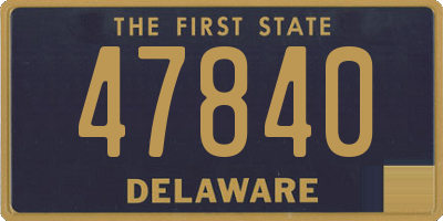 DE license plate 47840