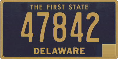 DE license plate 47842