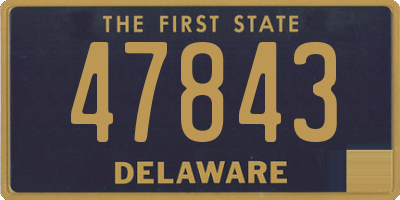 DE license plate 47843